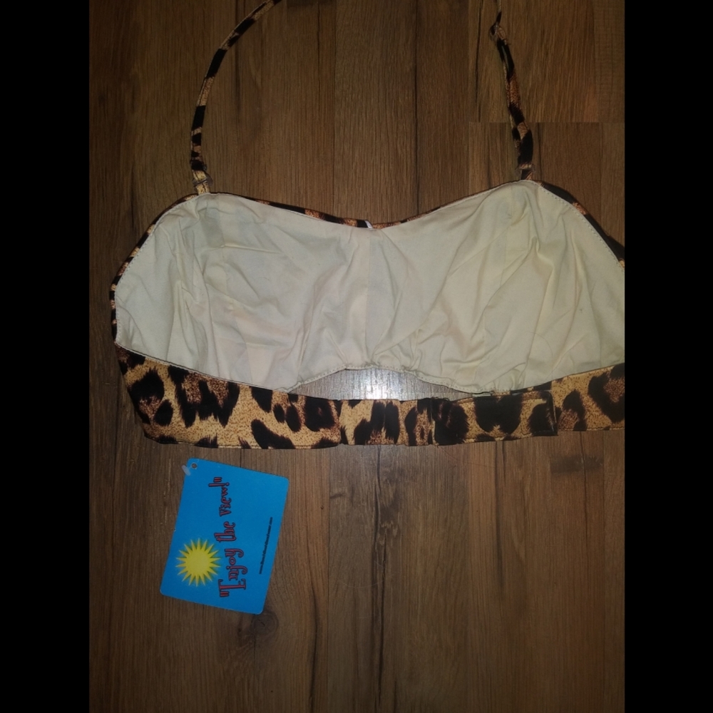 Beach Bash Leopard Beach Wear Bikini Top - Picture 5 of 13